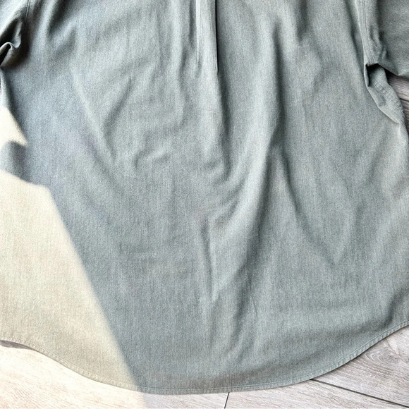 Polo Ralph Lauren Military Green Stand Collar Short Sleeve  Shirt - Picture 13 of 13